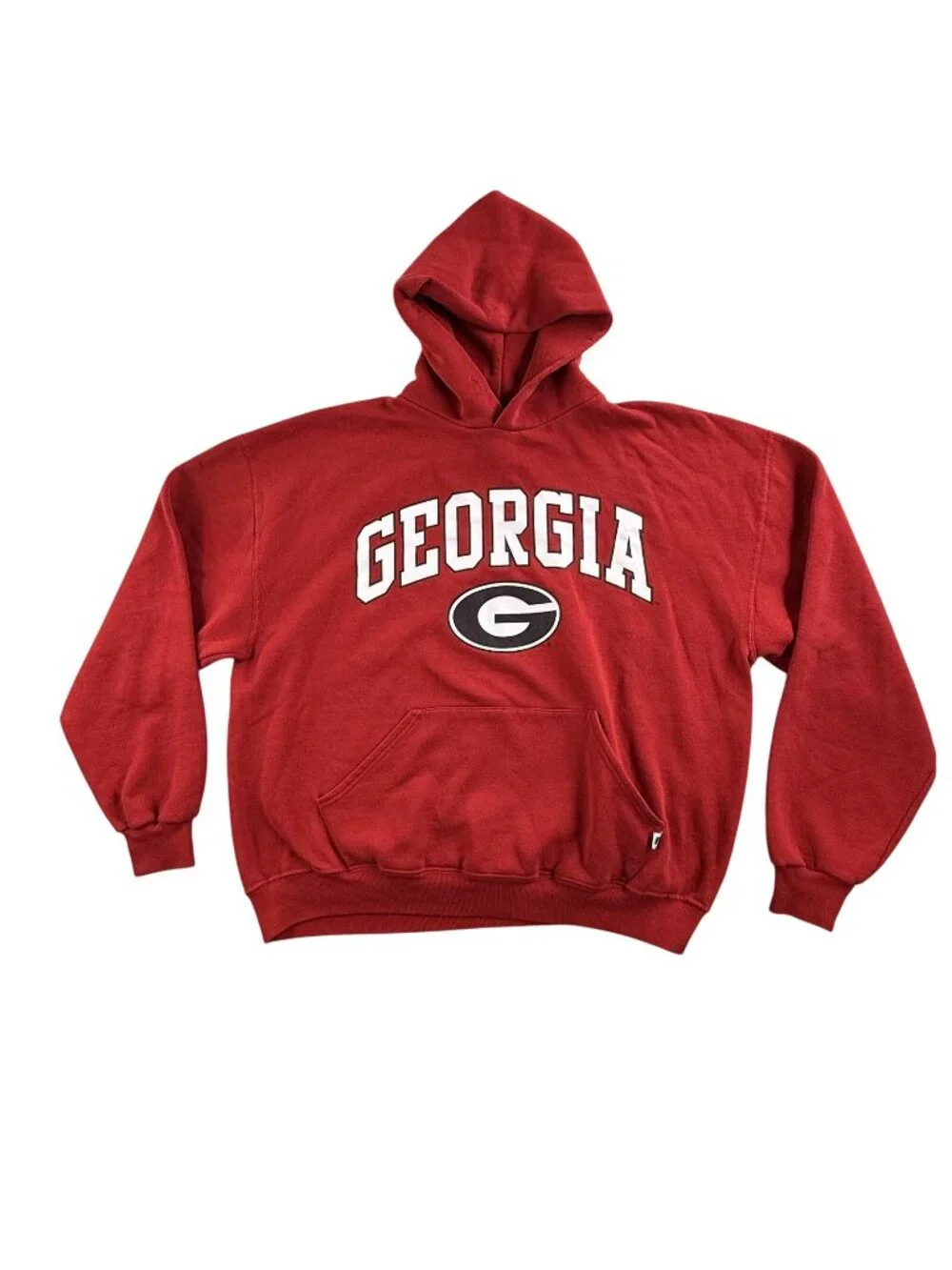 Vintage Georgia Bulldogs Hoodie Sweatshirt Mens Large Football Russell Athletic
